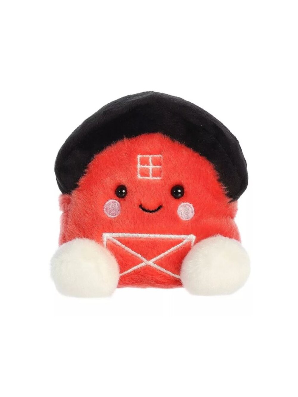 Palm Pals Plush Barn House Red & Black Soft Toy With Tags Collectible Gift